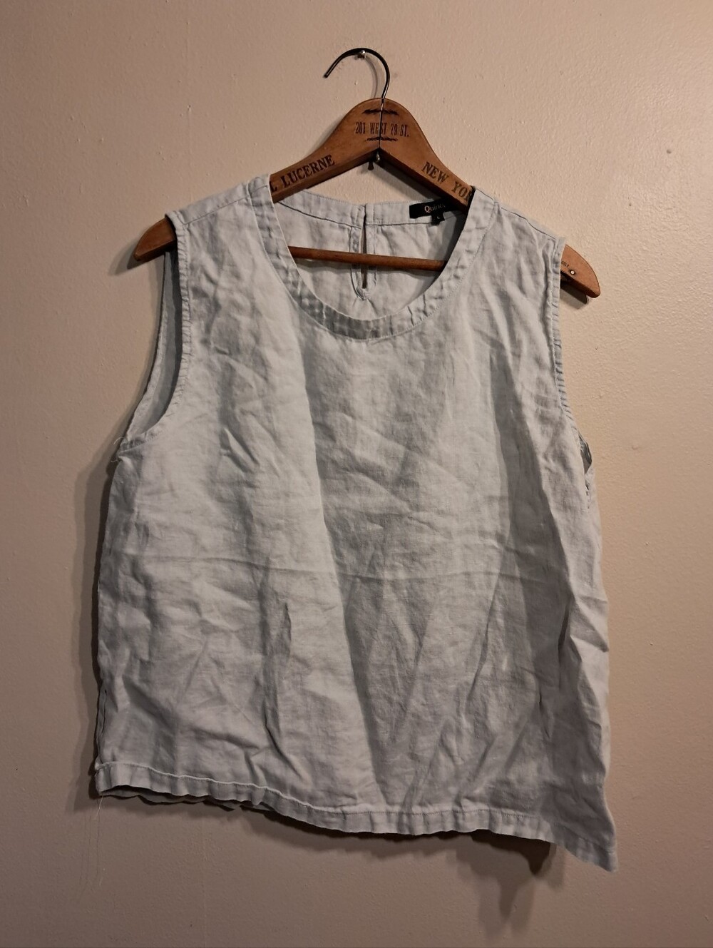 Quince Sleeveless Linen Tank Top - Light Gray